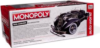 Auburn 851 Speedster 1935 Monopoly, Black with Matte Gold Auto World 1:18